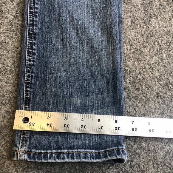 Seven7 Jeans Mens 32x30 Blue Slim Straight Fit Denim Stretch Whiskering Faded - Picture 8 of 11